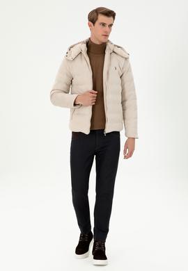 Erkek Bej Deri Ceket - 50297248005