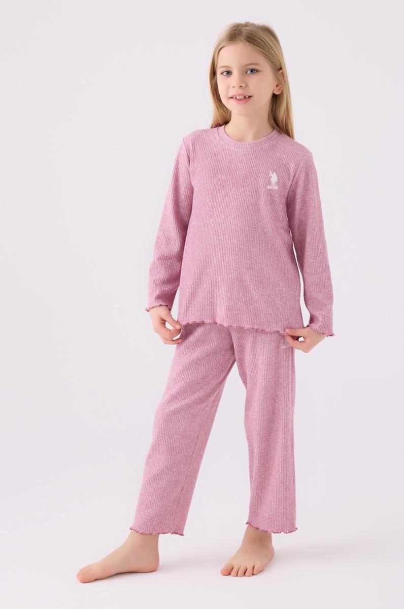 Kız Çocuk Mor Pijama Takımı