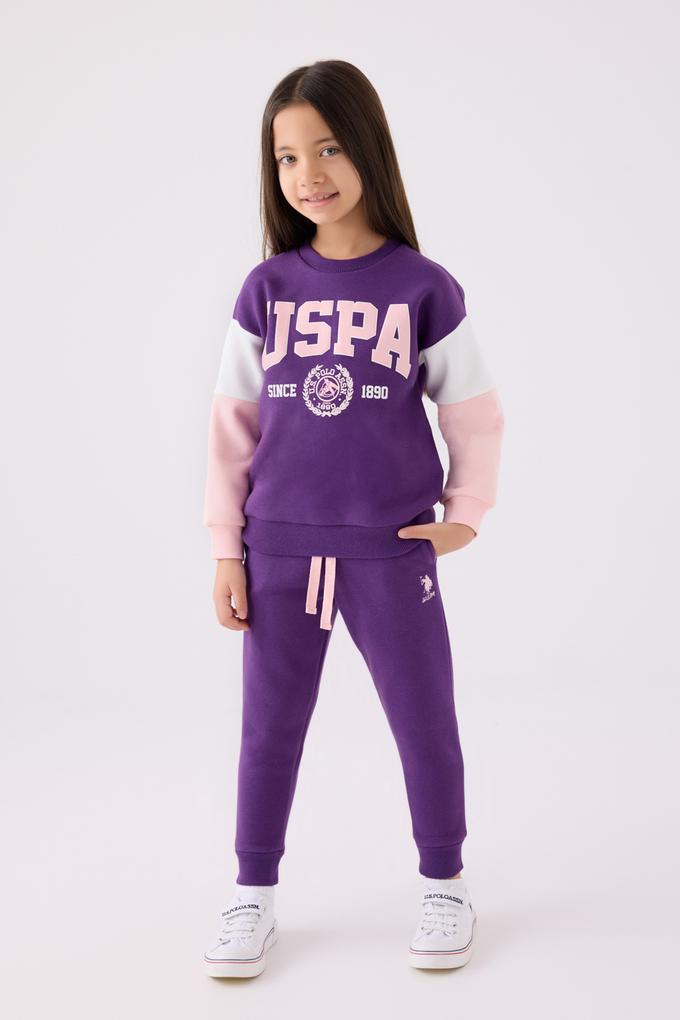 Kız Çocuk Mor Pijama Takımı
