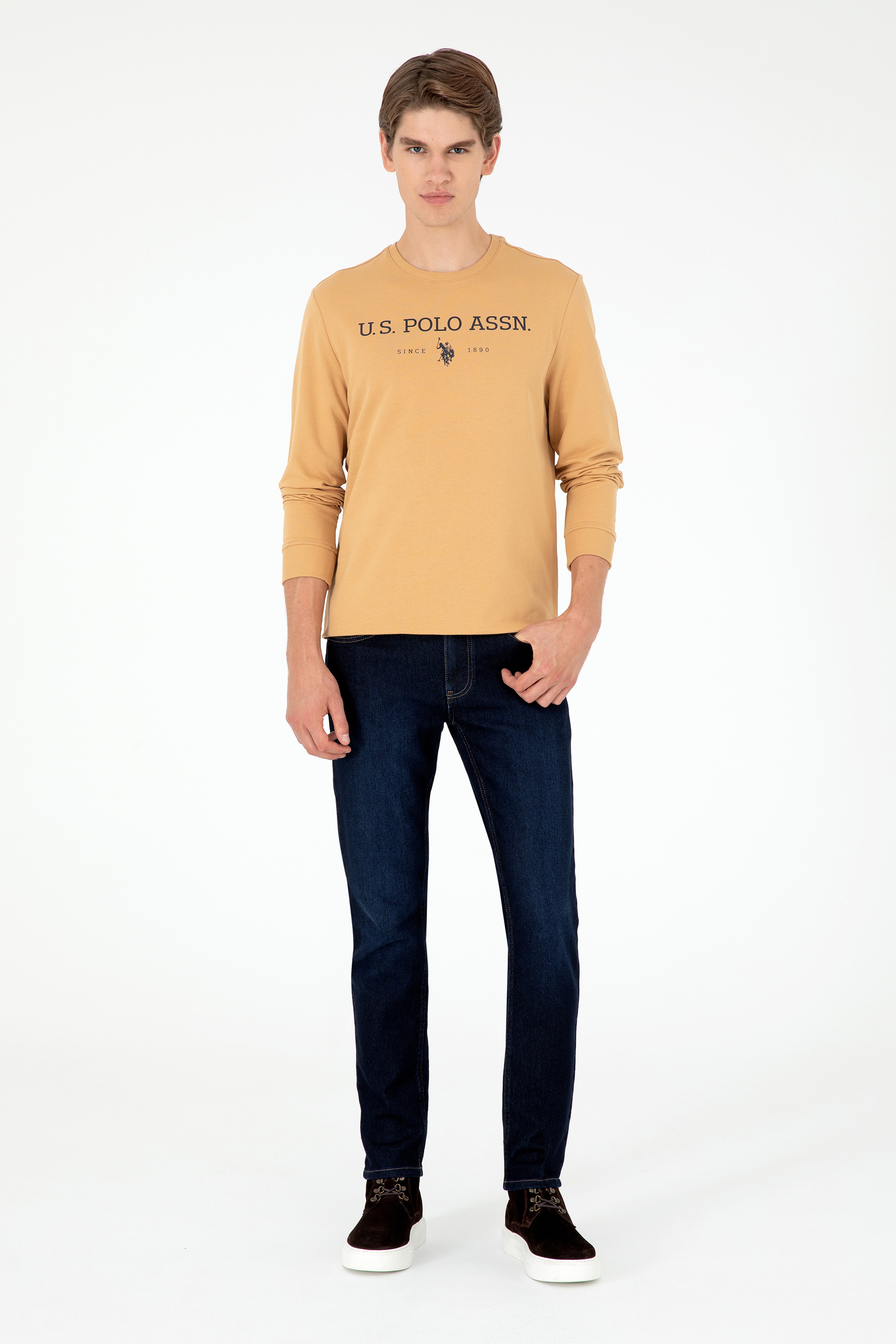 Erkek Camel Sweatshirt