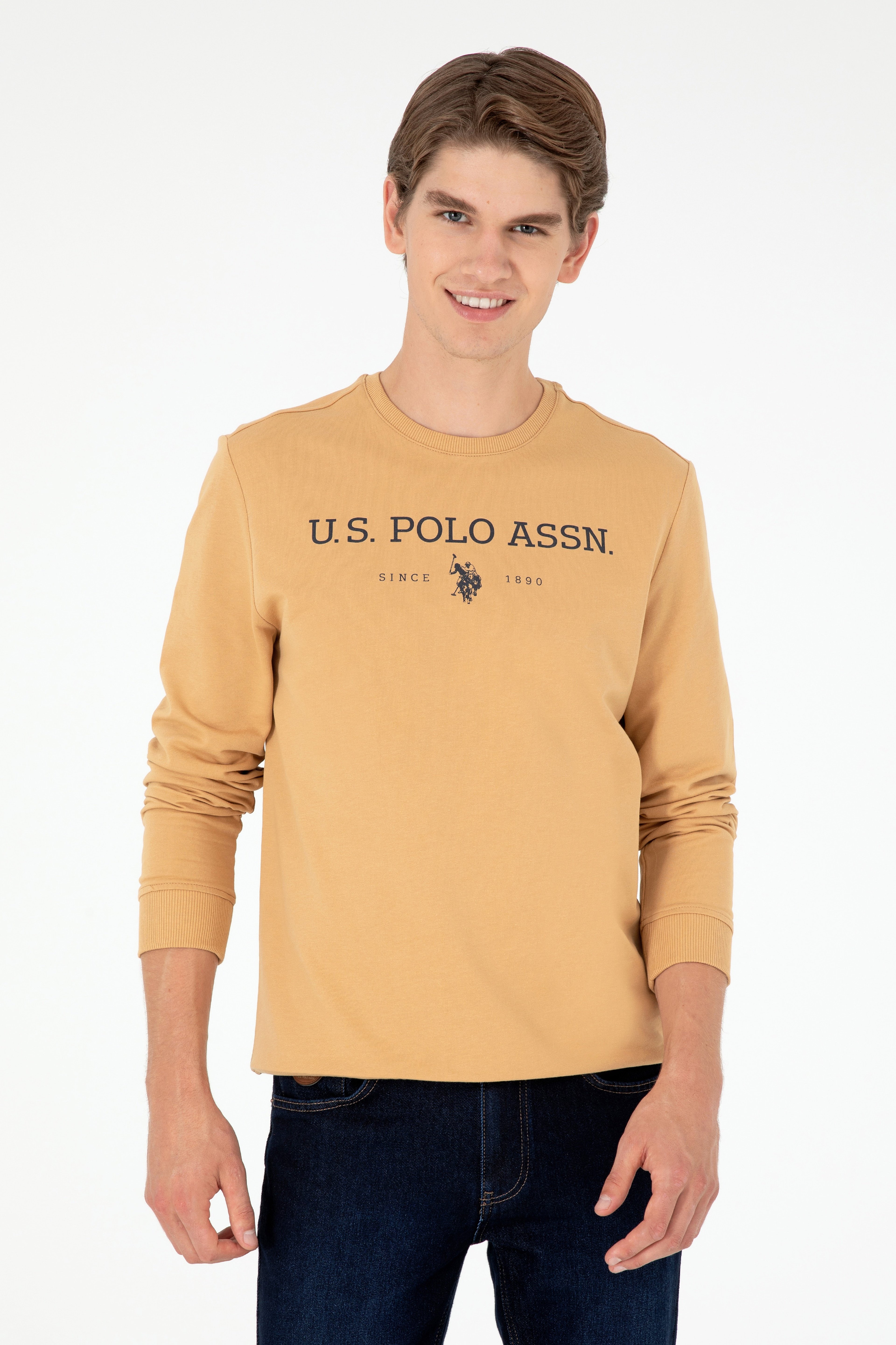 Erkek Camel Sweatshirt