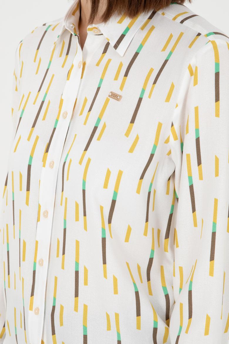 Kadın Haki Uzun Kollu Gömlek - 50291103004