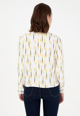 Kadın Haki Uzun Kollu Gömlek - 50291103004