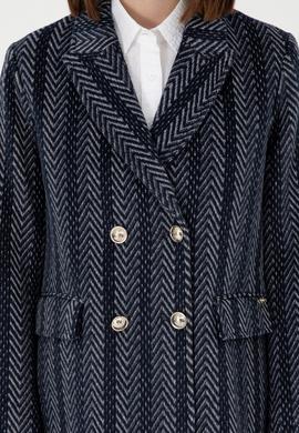 Kadın Lacivert Kaşe Kaban - 50291491019