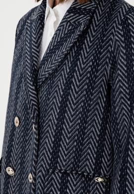 Kadın Lacivert Kaşe Kaban - 50291491019