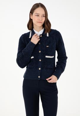 Kadın Lacivert Triko Hırka - 50293099007