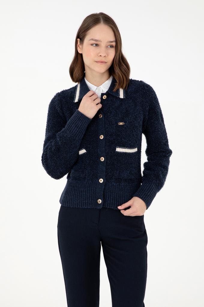 Kadın Lacivert Triko Hırka