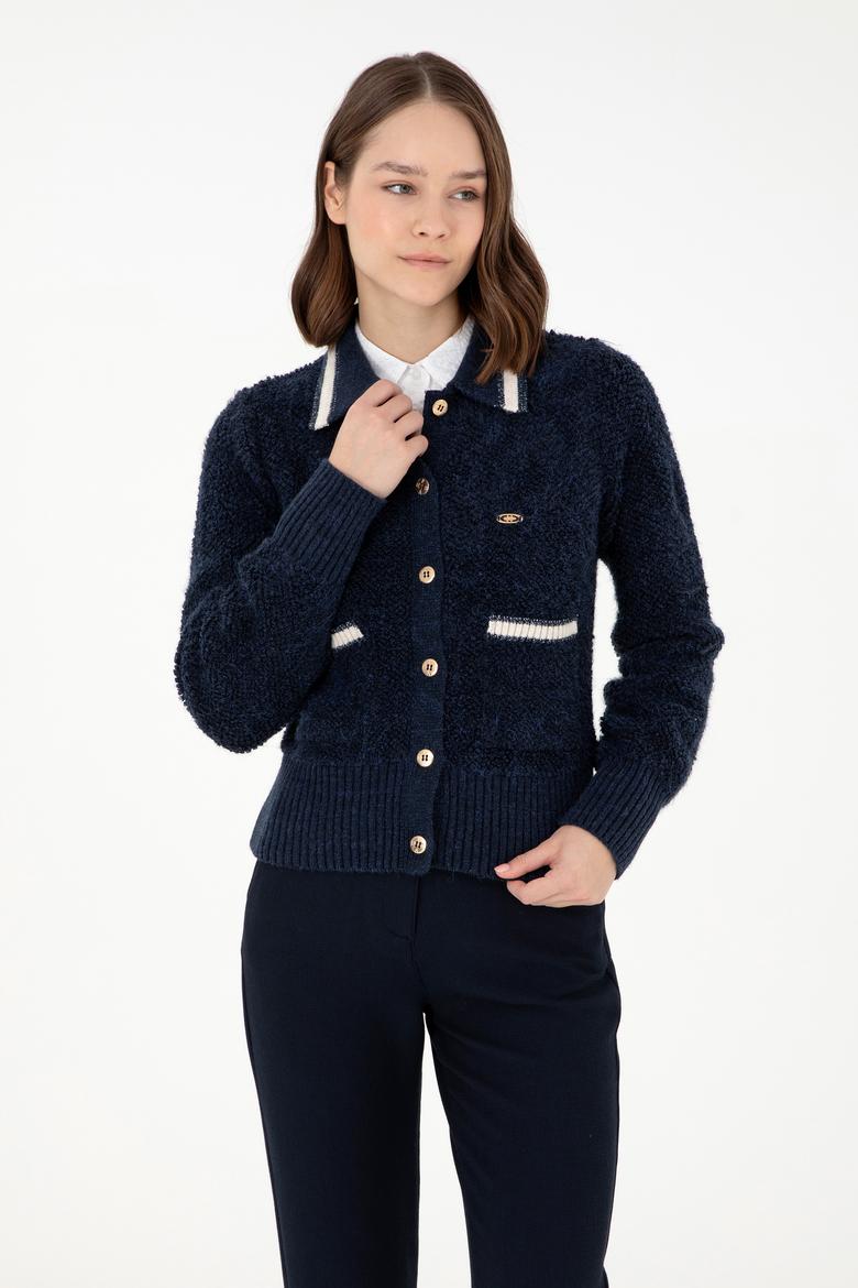 Kadın Lacivert Triko Hırka