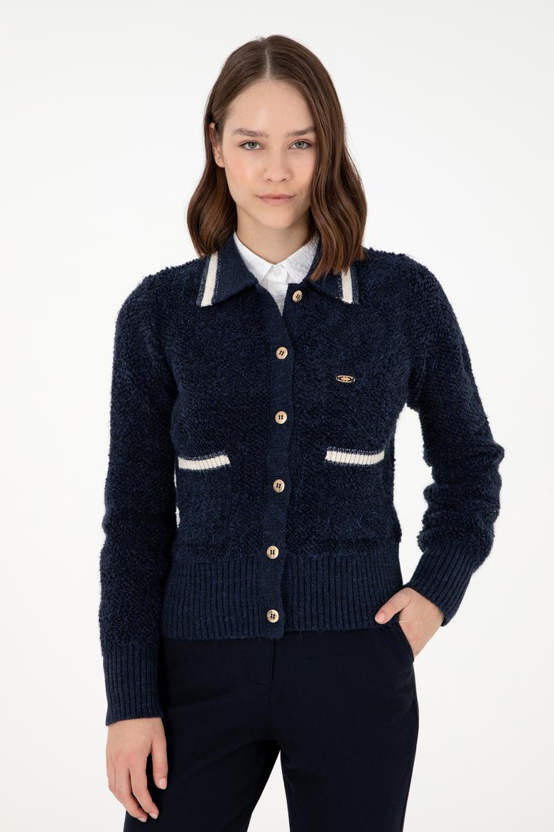 Kadın Lacivert Triko Hırka - 50293099007