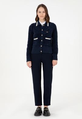 Kadın Lacivert Triko Hırka - 50293099007