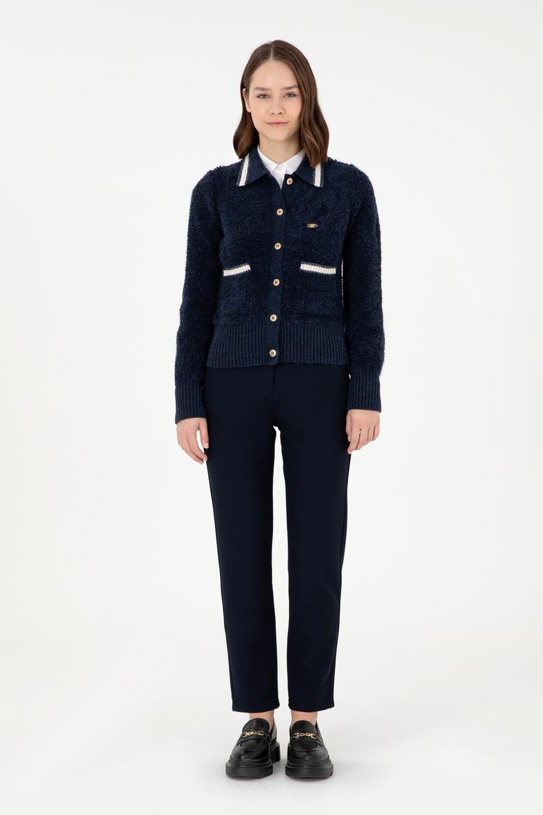 Kadın Lacivert Triko Hırka - 50293099007