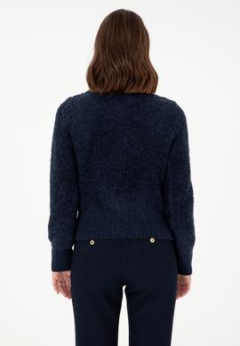 Kadın Lacivert Triko Hırka - 50293099007