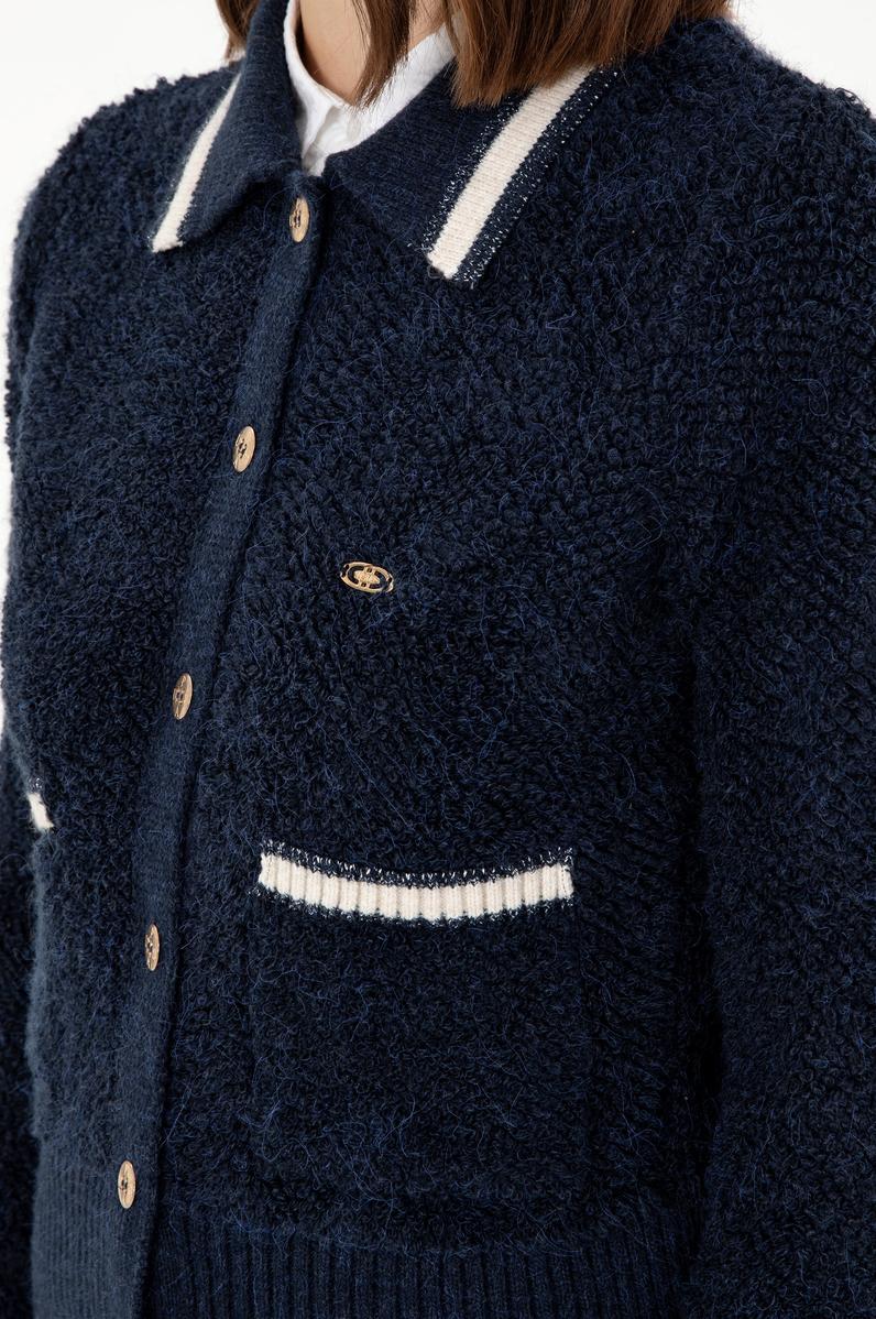 Kadın Lacivert Triko Hırka