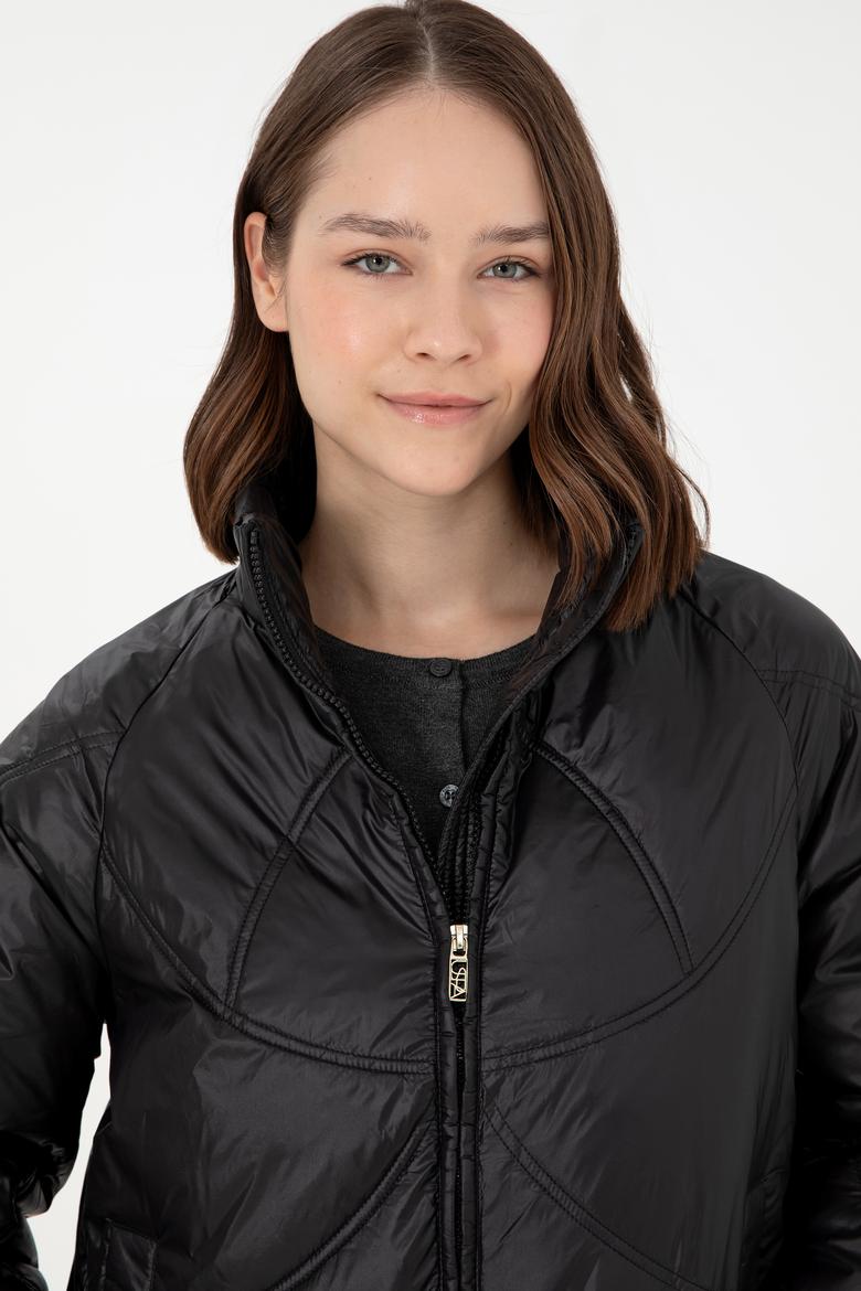 Kadın Siyah Mont - 50289589008