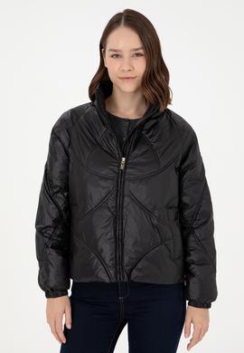 Kadın Siyah Mont - 50289589008