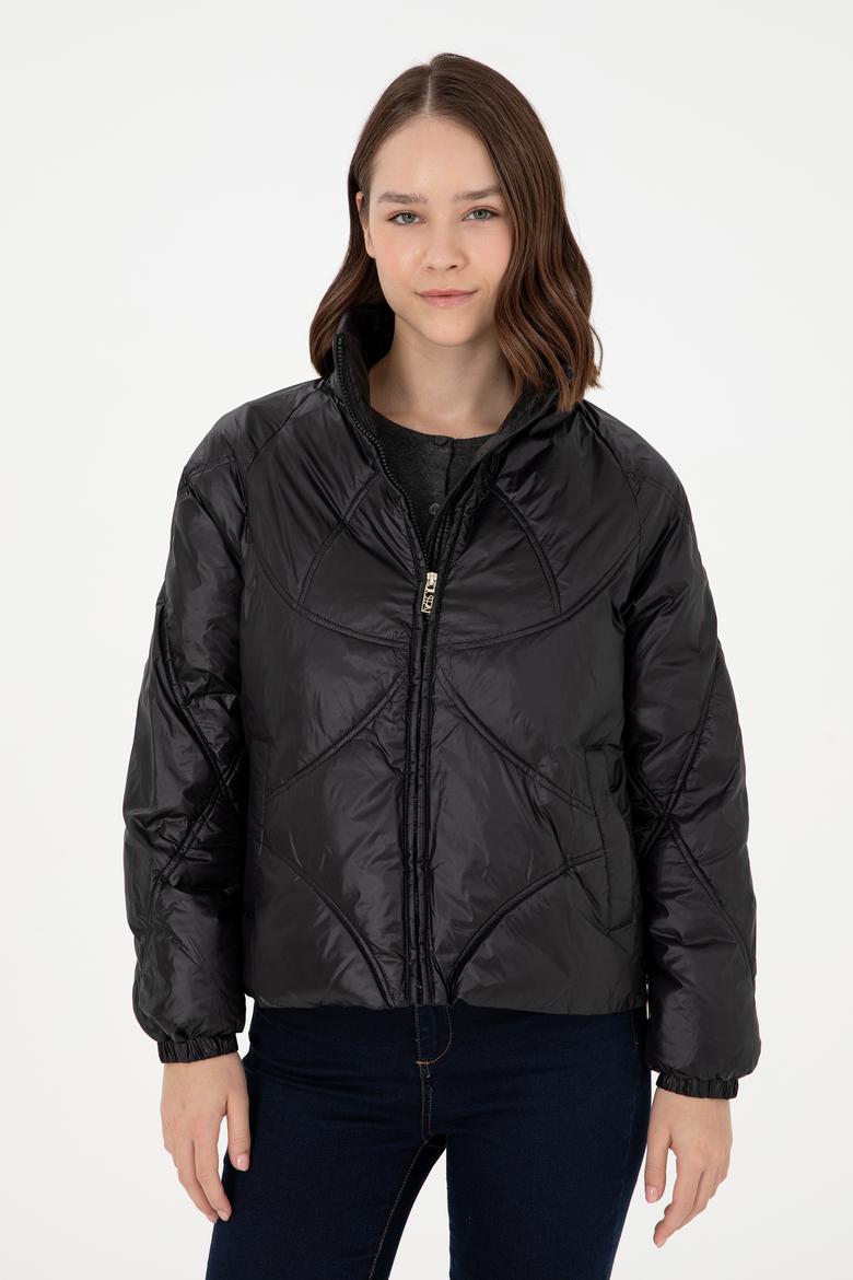 Kadın Siyah Mont - 50289589008