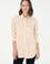 Kadın Ekru Uzun Kollu Tunik Gömlek
