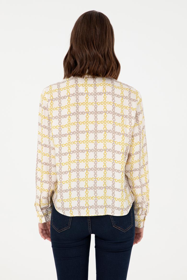 Kadın Krem Uzun Kollu Gömlek - 50291105002