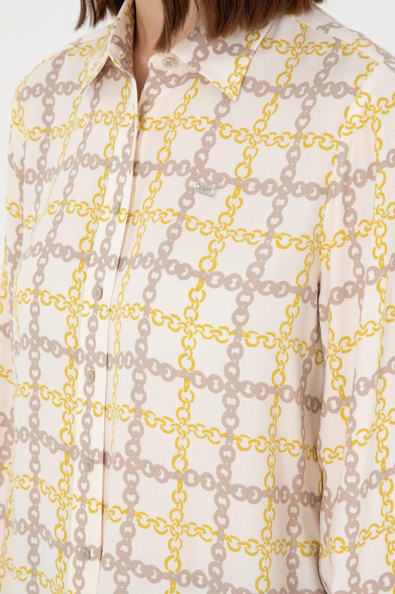 Kadın Krem Uzun Kollu Gömlek