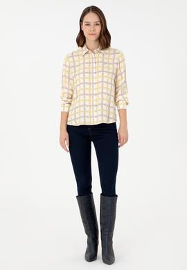 Kadın Krem Uzun Kollu Gömlek - 50291105002