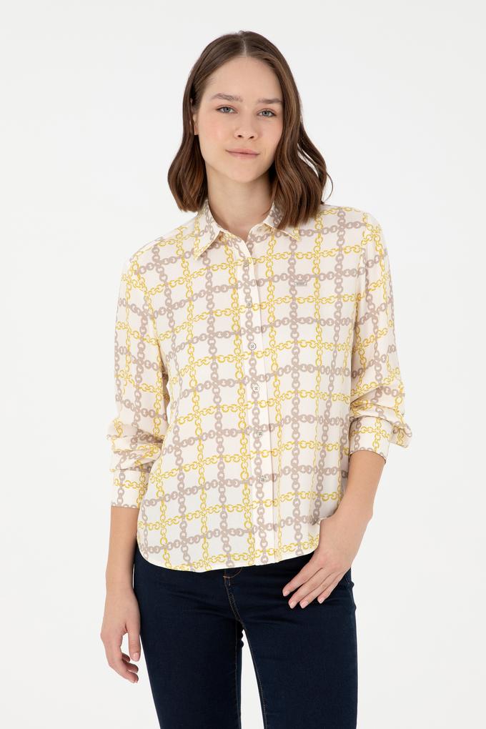 Kadın Krem Uzun Kollu Gömlek