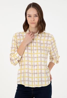 Kadın Krem Uzun Kollu Gömlek - 50291105002