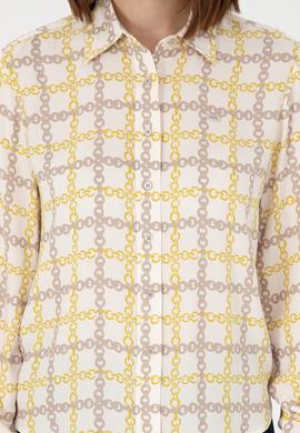 Kadın Krem Uzun Kollu Gömlek - 50291105002