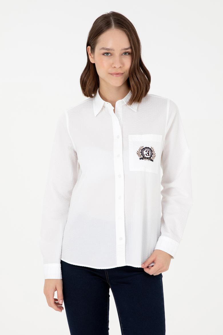 Kadın Beyaz Uzun Kollu Gömlek