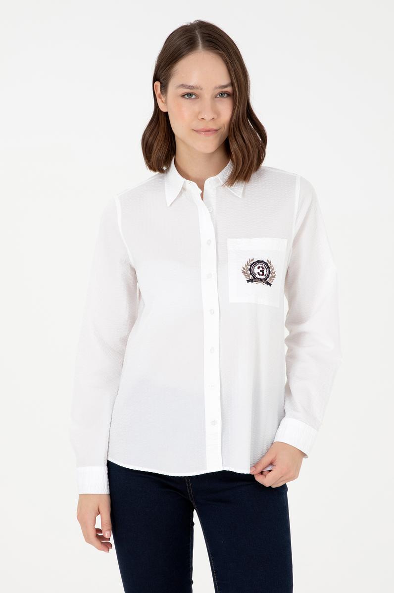 Kadın Beyaz Uzun Kollu Gömlek