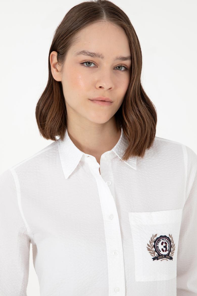 Kadın Beyaz Uzun Kollu Gömlek - 50291087005