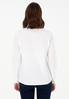 Kadın Beyaz Uzun Kollu Gömlek - 50291087005
