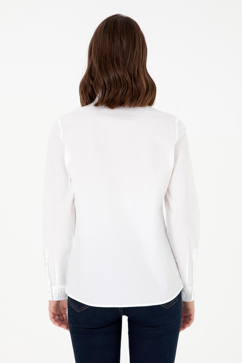Kadın Beyaz Uzun Kollu Gömlek - 50291087005