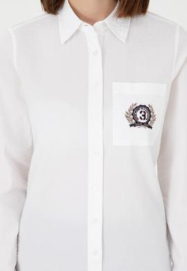 Kadın Beyaz Uzun Kollu Gömlek - 50291087005