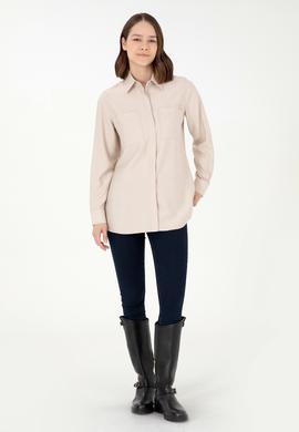 Kadın Taş Uzun Kollu Tunik Gömlek - 50293568019