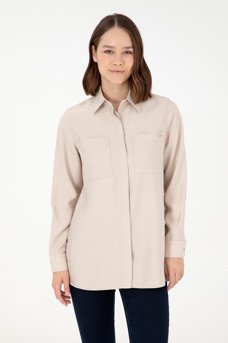 Kadın Taş Uzun Kollu Tunik Gömlek