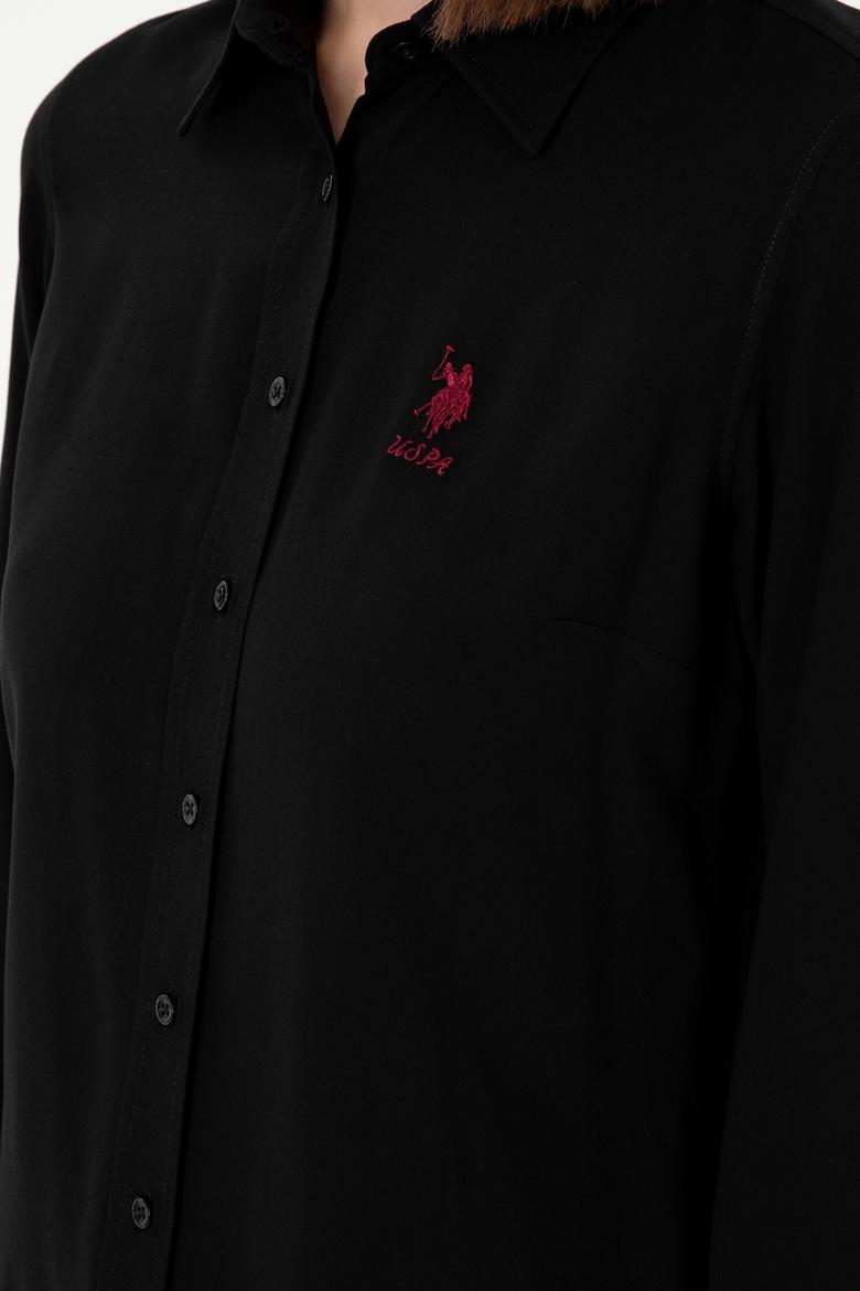 Kadın Siyah Uzun Kollu Gömlek - 50297165045