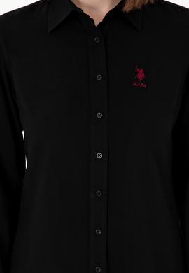 Kadın Siyah Uzun Kollu Gömlek - 50297165045