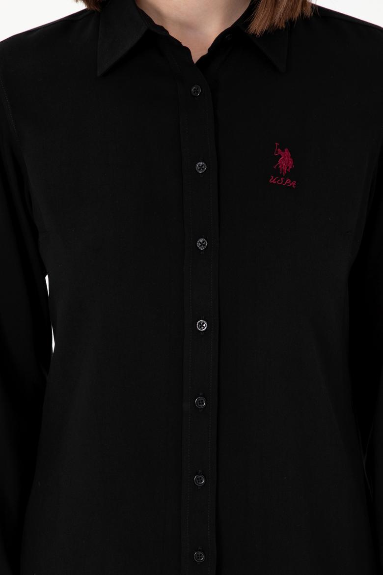 Kadın Siyah Uzun Kollu Gömlek - 50297165045