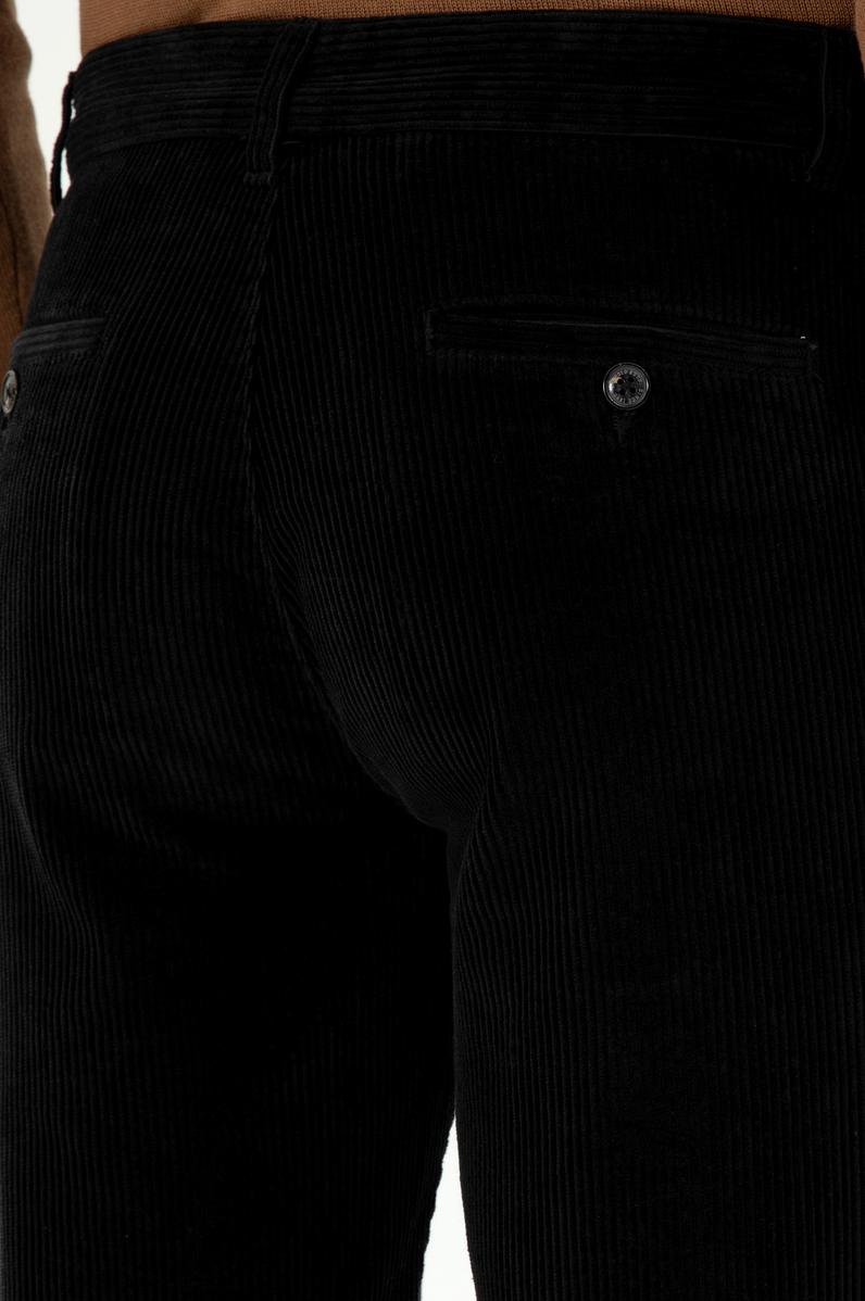 Erkek Regular Fit Siyah Kanvas Pantolon