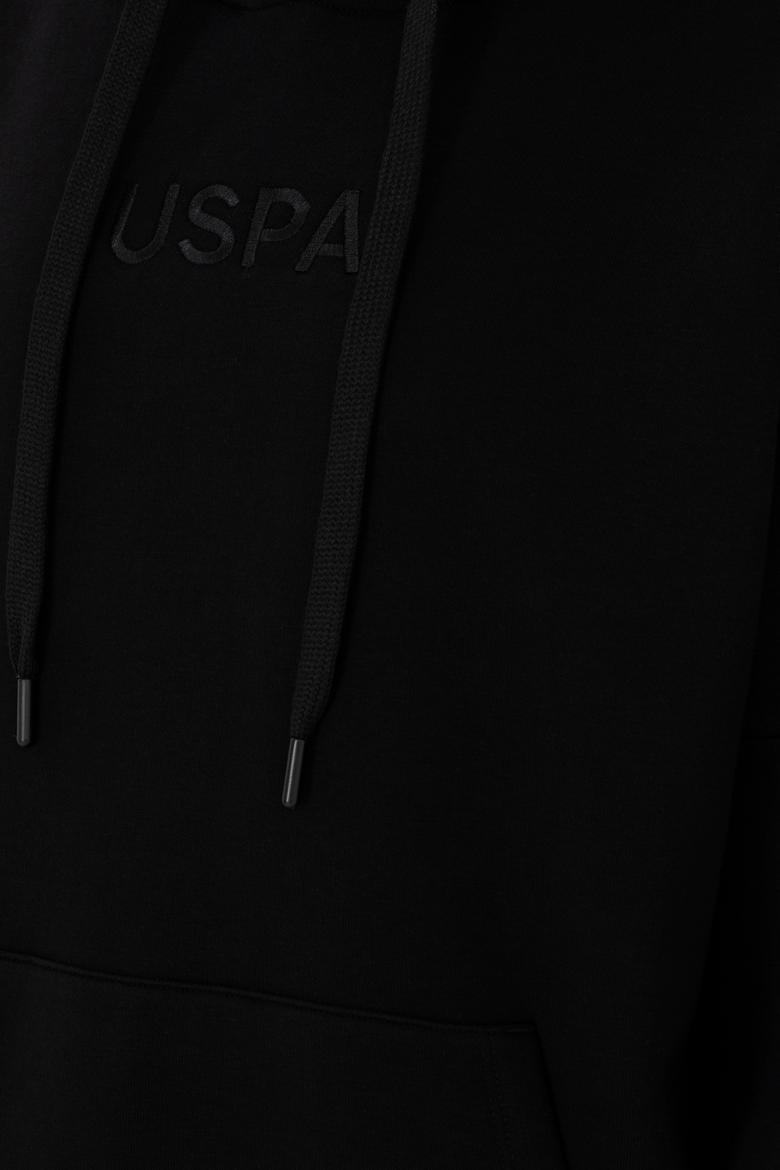 Kadın Siyah Kapüşonlu Sweatshirt - 50292370066