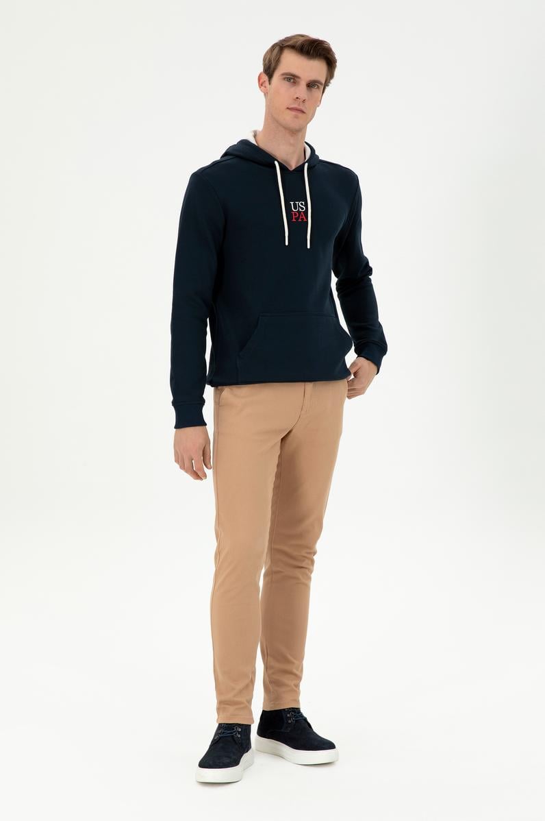 Erkek Camel Slim Fit Kanvas Pantolon