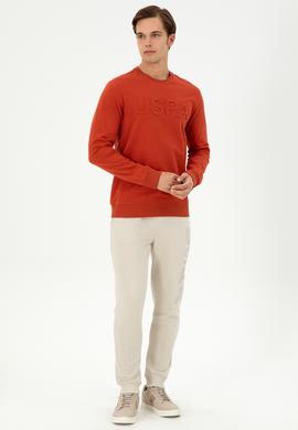 Erkek Regular Fit Bisiklet Yaka Kiremit Basic Sweatshirt - 50289058116