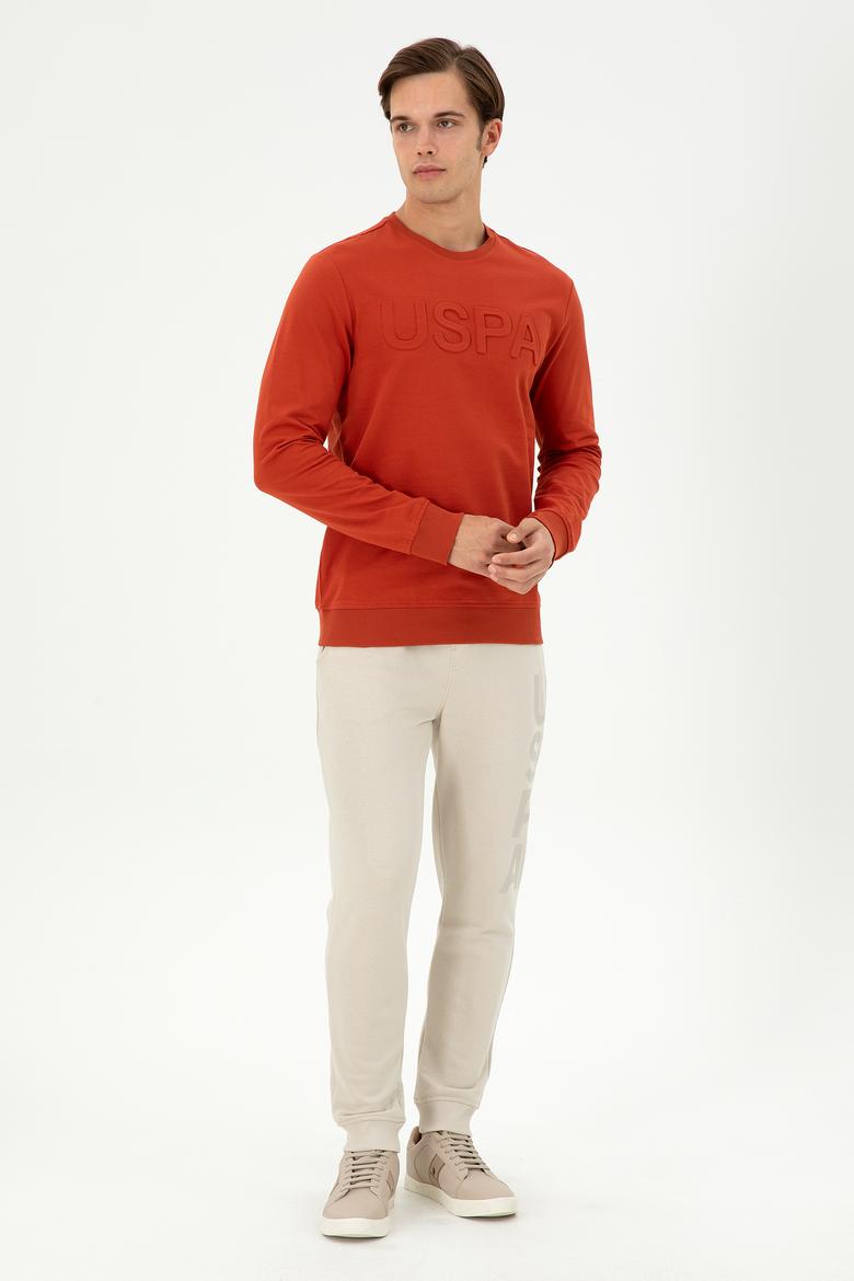 Erkek Regular Fit Bisiklet Yaka Kiremit Basic Sweatshirt - 50289058116
