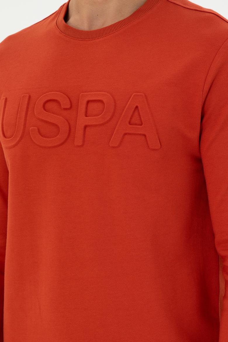 Erkek Regular Fit Bisiklet Yaka Kiremit Basic Sweatshirt - 50289058116