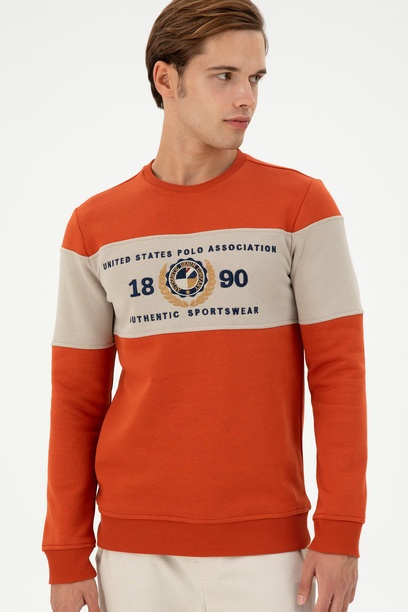 Erkek Kiremit Sweatshirt
