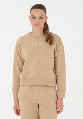 Kadın Kum Bisiklet Yaka Sweatshirt - 50294751070