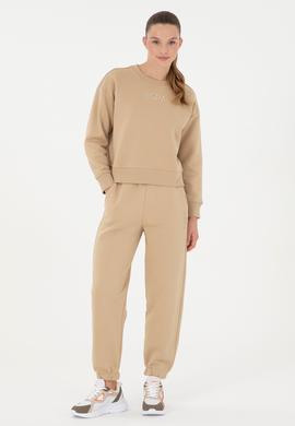 Kadın Kum Bisiklet Yaka Sweatshirt - 50294751070