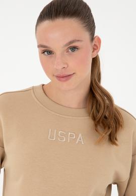 Kadın Kum Bisiklet Yaka Sweatshirt - 50294751070