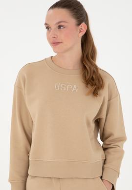 Kadın Kum Bisiklet Yaka Sweatshirt - 50294751070