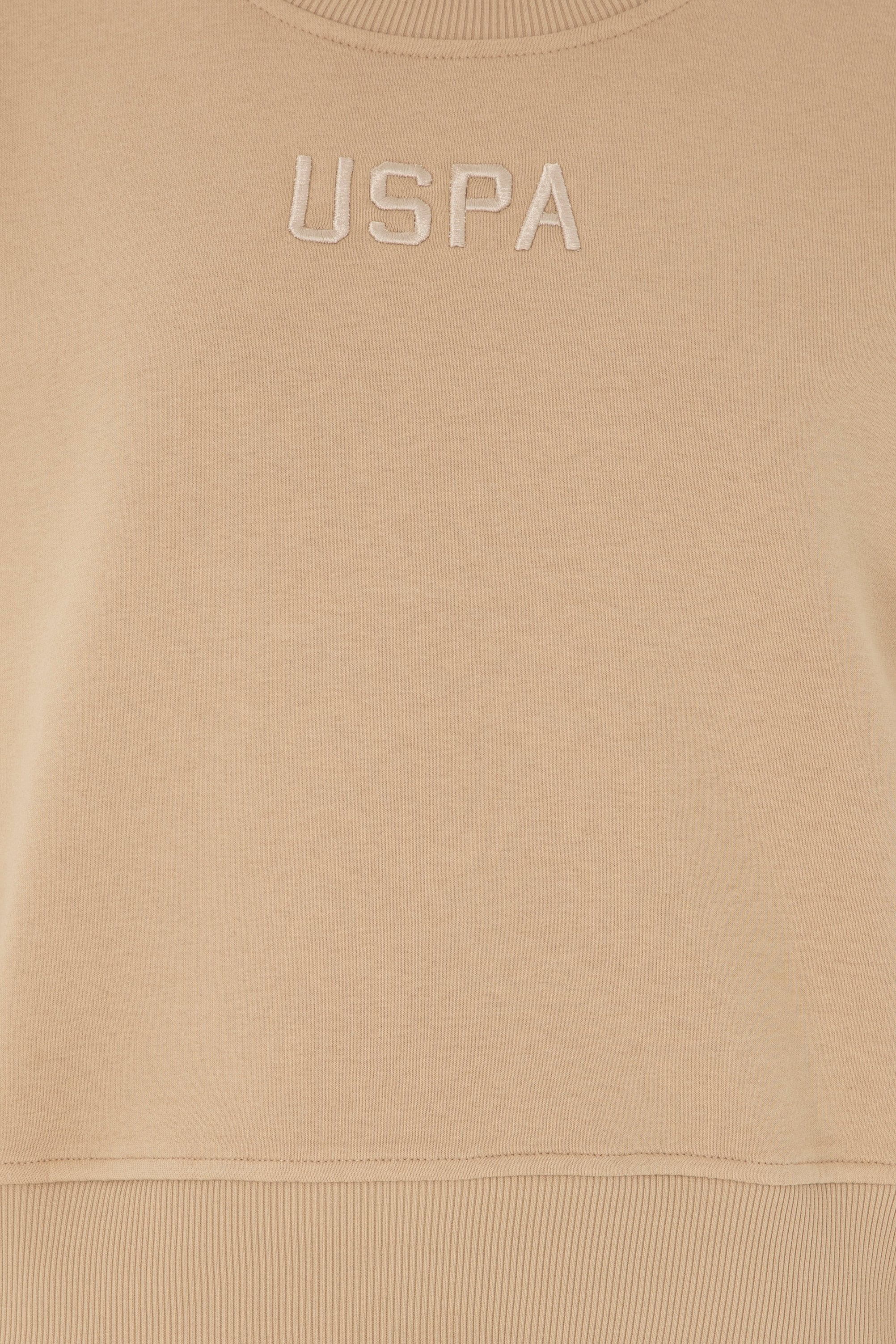 Kadın Kum Bisiklet Yaka Sweatshirt